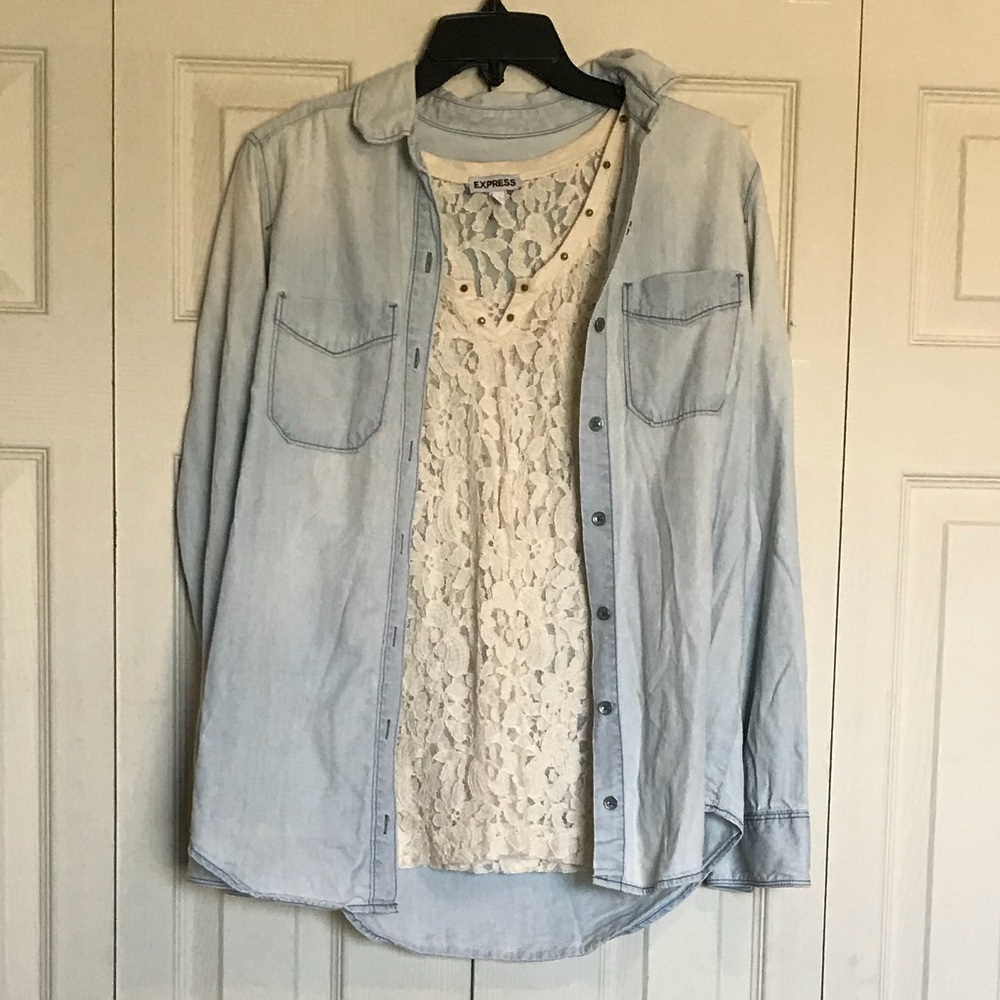 Light Blue Express Jean Button Down